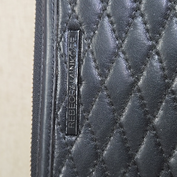 Rebecca Minkoff Quilted Black Leather Zip Around Wallet - Picture 4 of 10